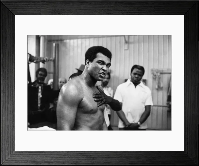 Framed Print : Muhammad Ali training ahead of his third fight with Ken Norton. 23rd September 1976 Framed Print : Muhammad Ali training ahead of his third fight with Ken Norton. 23rd September 1976