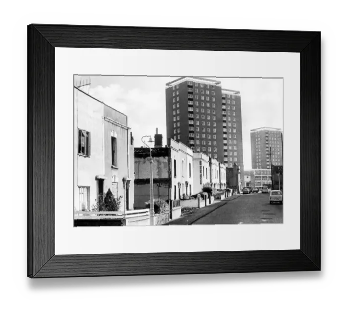 Framed Print : Barton Hill flats, the Bristols first tower blocks