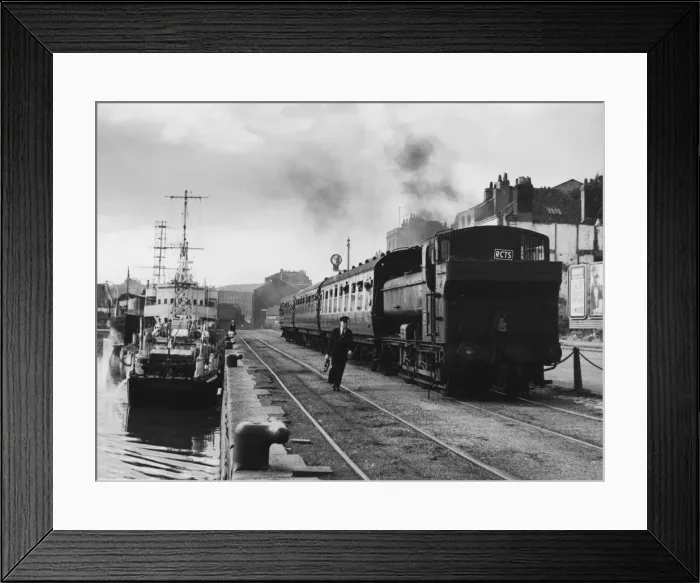 Framed Print : The RCTS Special prepares to roll on the Canons Marsh branch of the harbour line in