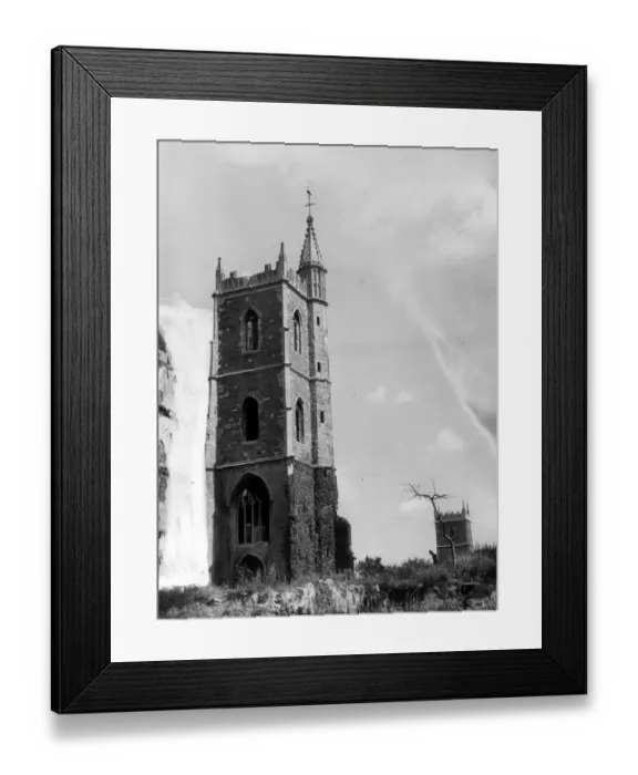 Framed Print : The towers of St Mary Le Port Church (foreground) and St Peters