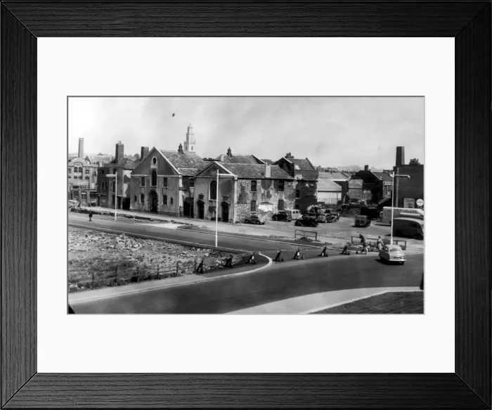 Framed Print : Bombsites in Bristol, Penn Street, cleared following the war 1957