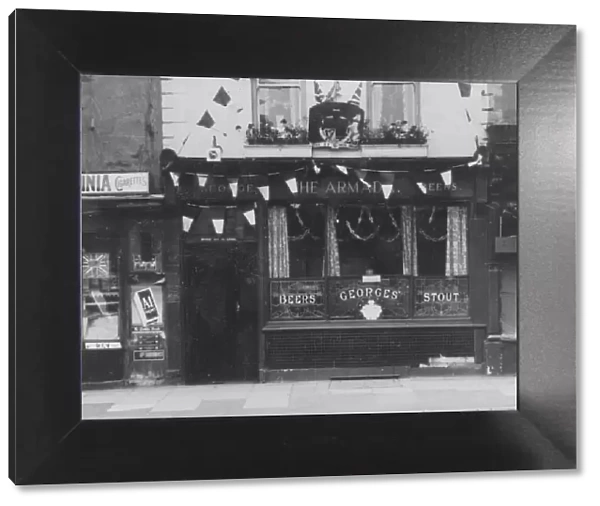 The Armada pub, Broadmead, Bristol dressed for the Coronation 1st June 1953