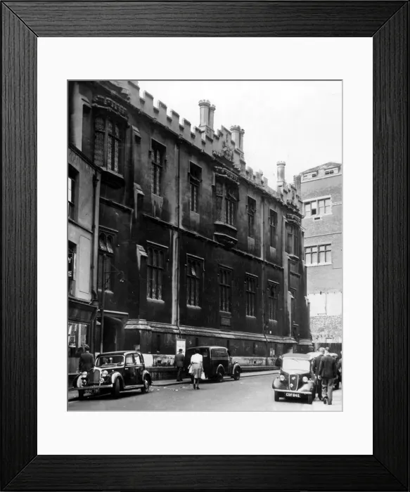 Framed Print : The old Red Maids School in Denmark Street, demolished in 1952 to make way for Gaunts