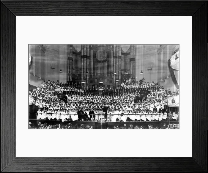 Framed Print : Choir at the Colston Hall in 1908. First performance by D Framed Print : Choir at the Colston Hall in 1908. First performance by D