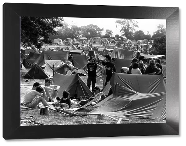 Camping at Glastonbury Festival 1989