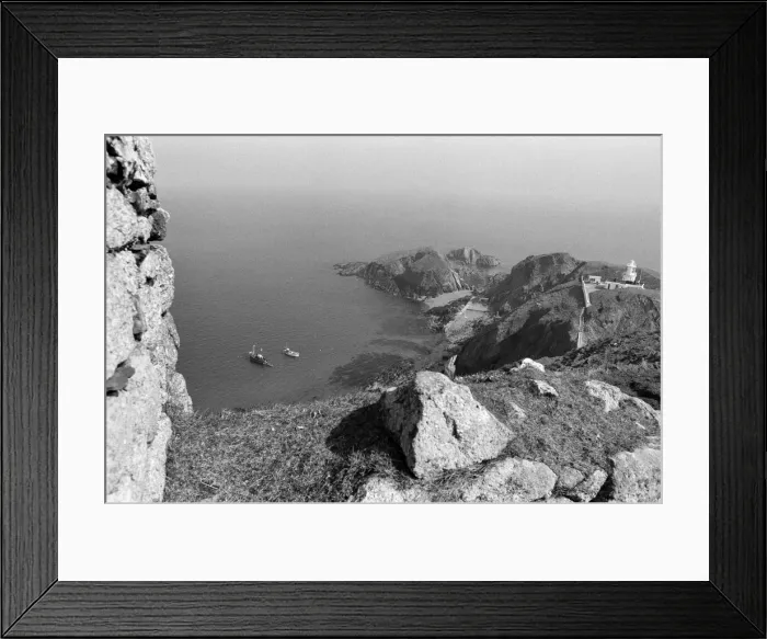 Framed Print : General scenes on Lundy Island. Lundy is the largest island in the Bristol Channel