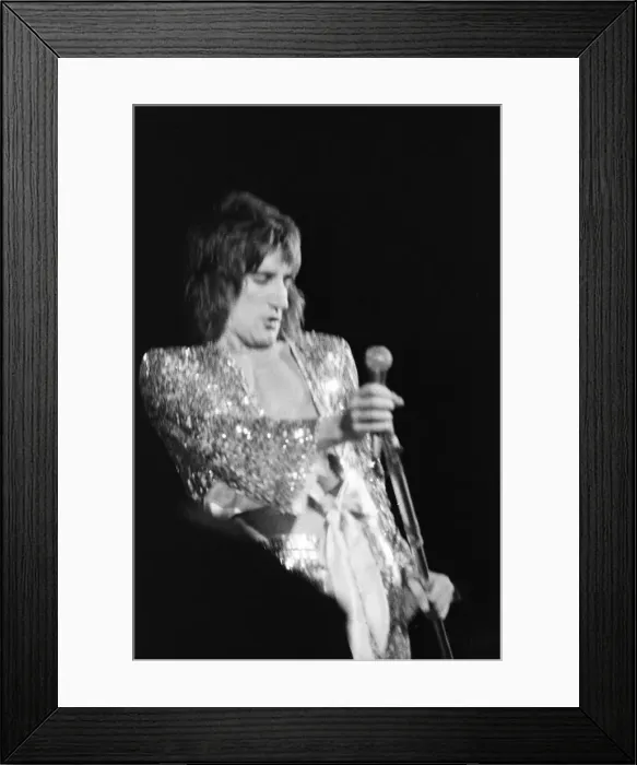 Framed Print : Rod Stewart onstage. The Faces featuring Rod Stewart perform at The Reading Framed Print : Rod Stewart onstage. The Faces featuring Rod Stewart perform at The Reading