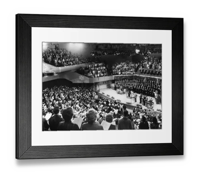 Framed Print : St Davids Hall, Cardiff, Wales. Saturday 20th December 1986