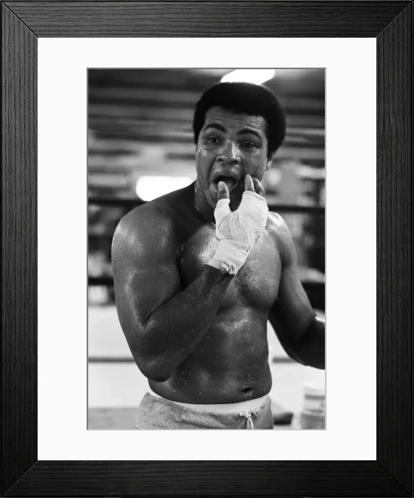 Framed Print : Muhammad Ali (Cassius Clay) training at his Pennsylvanian mountain retreat for his fight Framed Print : Muhammad Ali (Cassius Clay) training at his Pennsylvanian mountain retreat for his fight