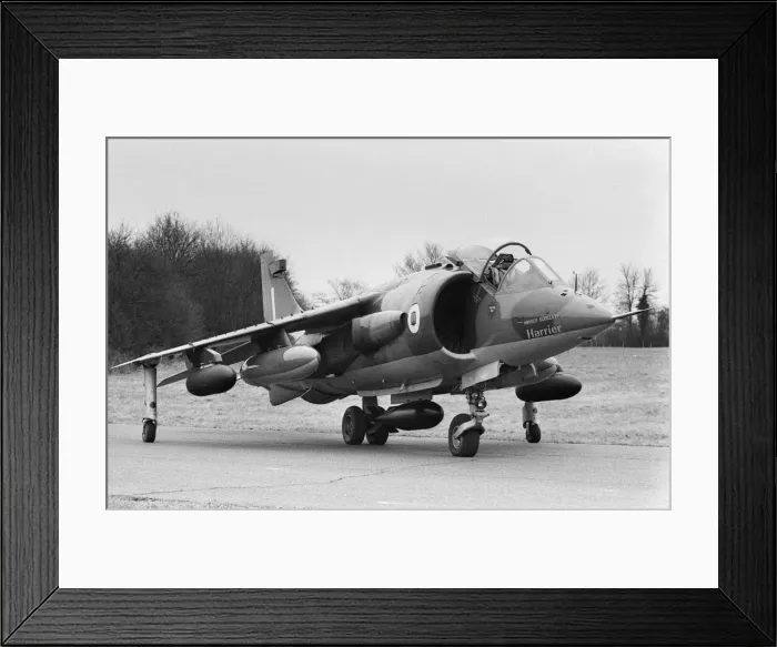 Framed Print : The Hawker Siddeley Harrier, the worlds first operational vertical take-off close Framed Print : The Hawker Siddeley Harrier, the worlds first operational vertical take-off close