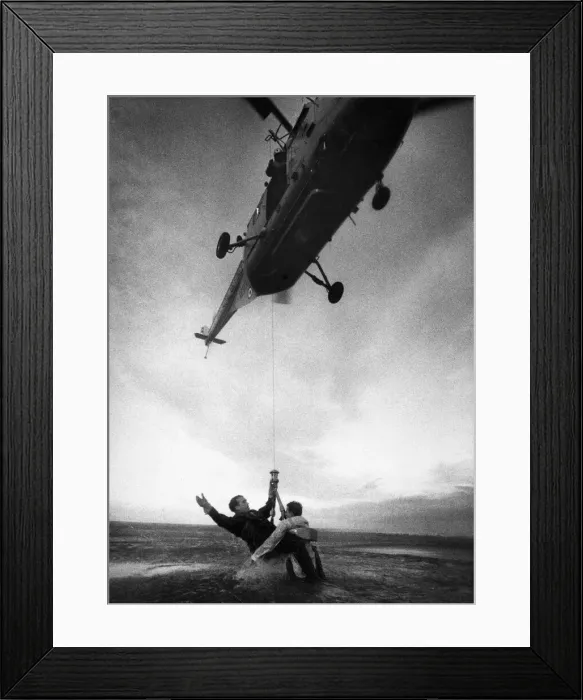 Framed Print : Sergeant Michael Dane rescues Senior Aircraftman Donald James during RAF Air Framed Print : Sergeant Michael Dane rescues Senior Aircraftman Donald James during RAF Air