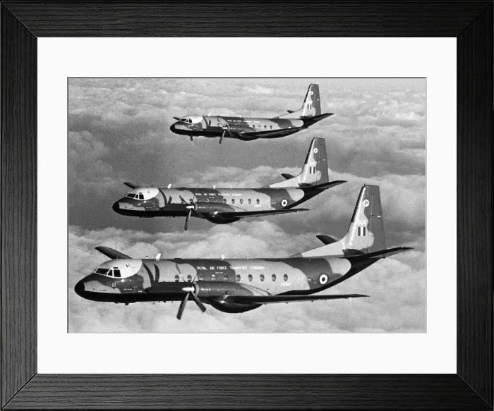 Framed Print : New Hawker Sidley Andover transport planes of the Royal Air Force in flight Framed Print : New Hawker Sidley Andover transport planes of the Royal Air Force in flight