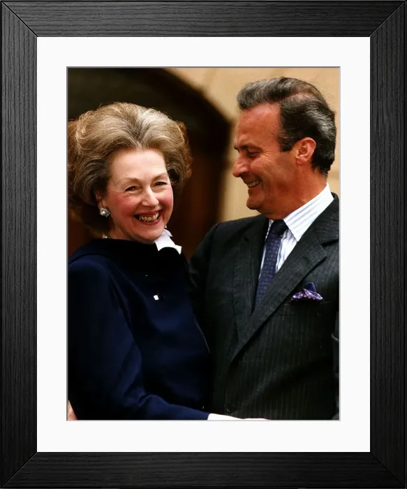 Framed Print : Countess Raine Spencer and his Fiance Count Jean Francois De Chambrum Show their Framed Print : Countess Raine Spencer and his Fiance Count Jean Francois De Chambrum Show their