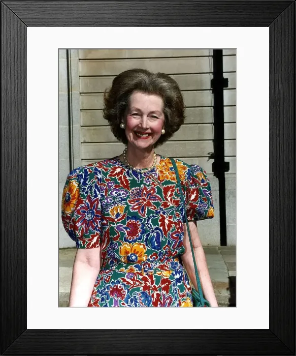 Framed Print : Raine Spencer walks alone on her wedding morning Framed Print : Raine Spencer walks alone on her wedding morning
