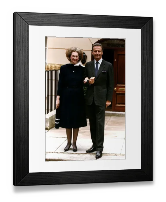 Framed Print : Count Jean Francois de Chambrun with his wife Raine Spencer Showing Engagement ring