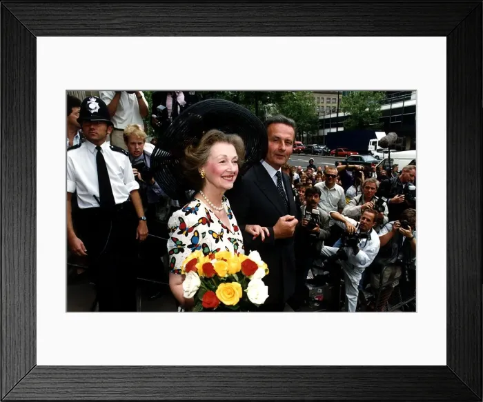 Framed Print : Raine Spencer getting married to Count Jean Francois de Chambrun which took place Framed Print : Raine Spencer getting married to Count Jean Francois de Chambrun which took place