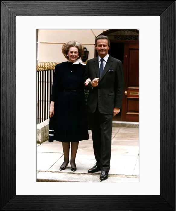 Framed Print : Count Jean Francois de Chambrun with his wife Raine Spencer Showing Engagement ring Framed Print : Count Jean Francois de Chambrun with his wife Raine Spencer Showing Engagement ring