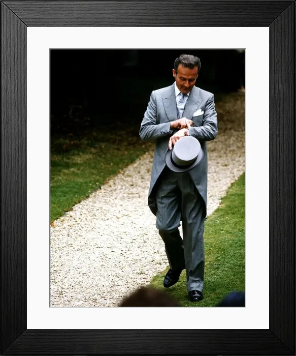 Framed Print : Jean Francois De Chambrun bridegroom waits for Raine Spencer Framed Print : Jean Francois De Chambrun bridegroom waits for Raine Spencer