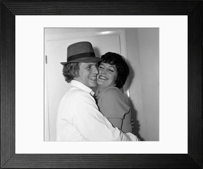 Framed Print : Actor 26-year-old Johnny Briggs has not had a haircut since he married 24 year-old Carole
