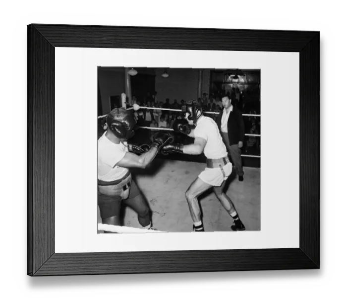 Framed Print : Henry Cooper seen here (right) in training at The Bellingham for his fight against Framed Print : Henry Cooper seen here (right) in training at The Bellingham for his fight against
