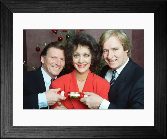 Framed Print : Coronation Street - Christmas Photocall. Johnny Briggs (Mike Baldwin)