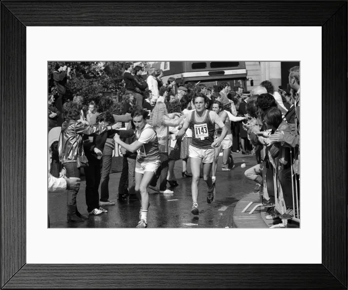 Framed Print : Birmingham Marathon, West Midlands. 20th September 1981