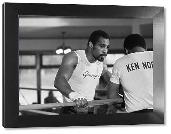 Ken Norton training at the Solar Gym ahead of his third title fight with Muhammad Ali