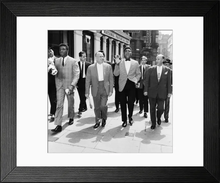 Framed Print : Cassius Clay (Muhammad Ali) and entourage in London