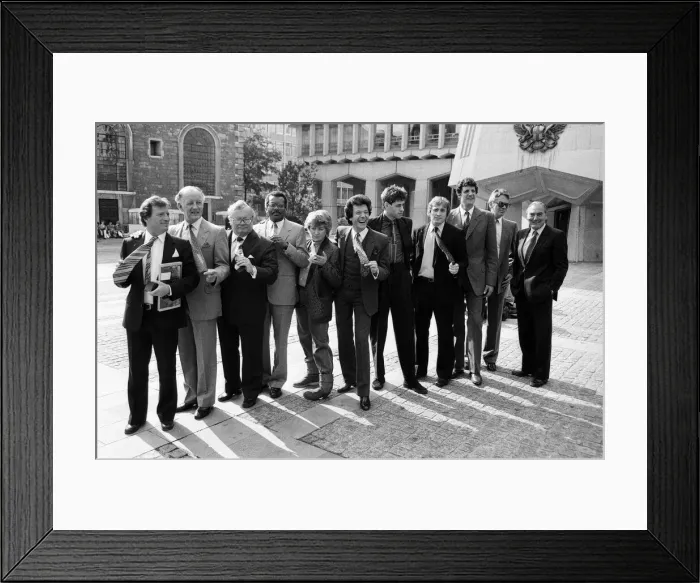 Framed Print : Tie Man of the Year Competition at the Guildhall. All the winners pose for a photograph Framed Print : Tie Man of the Year Competition at the Guildhall. All the winners pose for a photograph
