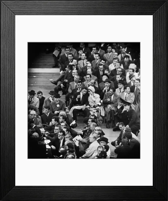 Framed Print : Cassius Clay aka (Muhammad Ali) vs Henry Cooper in their first fight at Wembley Stadium