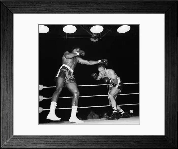 Framed Print : Cassius Clay aka (Muhammad Ali) vs Henry Cooper in their first fight at Wembley Stadium Framed Print : Cassius Clay aka (Muhammad Ali) vs Henry Cooper in their first fight at Wembley Stadium