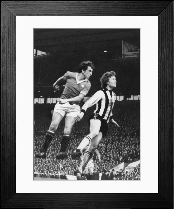 Framed Print : Stewart Houston, Manchester United player in action, Old Trafford, 19th February 1977