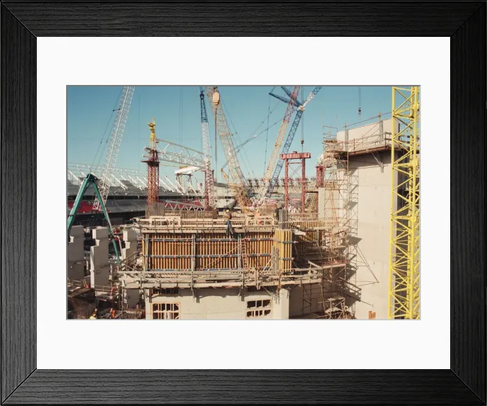 Framed Print : Aerial views of the Millennium Stadium under construction. 9th February 1999 Framed Print : Aerial views of the Millennium Stadium under construction. 9th February 1999