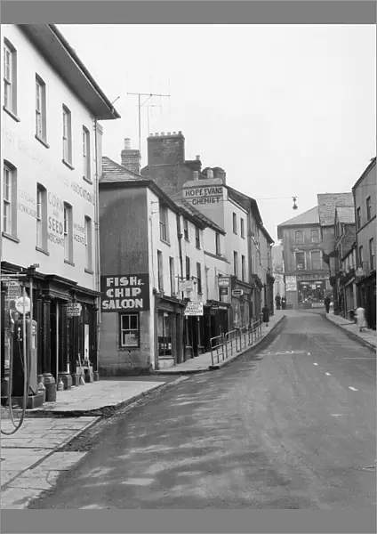 Brecon, a market town and community in Powys, Mid Wales, Circa 1955