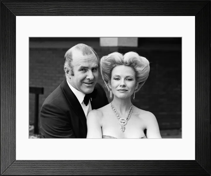 Framed Print : Clive James and Pamela Stephenson pictured at London Weekend television. 27th May 1981 Framed Print : Clive James and Pamela Stephenson pictured at London Weekend television. 27th May 1981