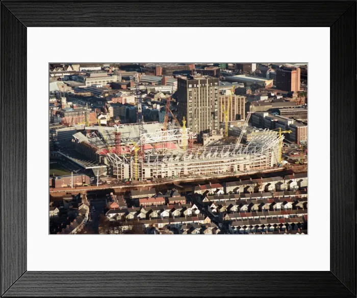 Framed Print : Aerial views of the Millennium Stadium under construction. 9th February 1999 Framed Print : Aerial views of the Millennium Stadium under construction. 9th February 1999