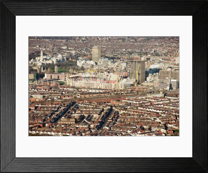 Framed Print : Aerial views of the Millennium Stadium under construction. 9th February 1999 Framed Print : Aerial views of the Millennium Stadium under construction. 9th February 1999