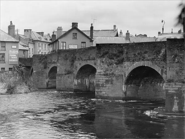 Llanfaes Bridge, standing over The River Usk in Brecon, a market town