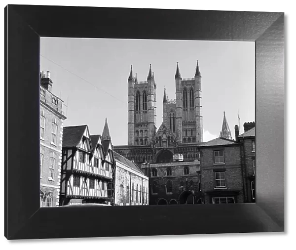 Lincoln Cathedral in the City of Lincoln, Lincolnshire, East Midlands. 27th April 1961