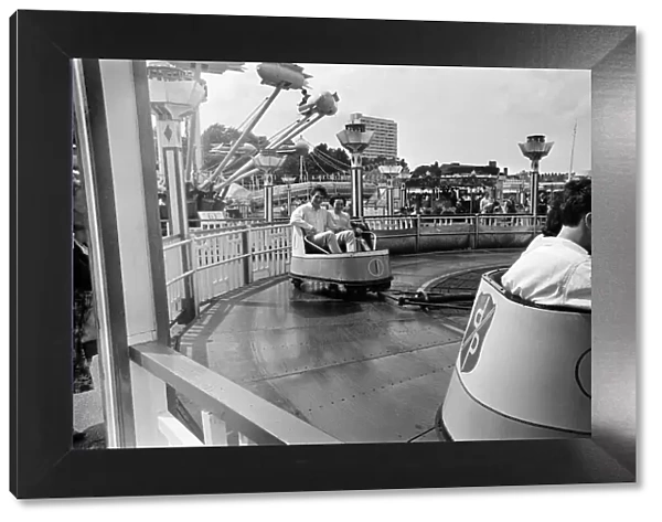 People enjoying the rides at Dreamland amusement park in Margate, Kent. 14th July 1966