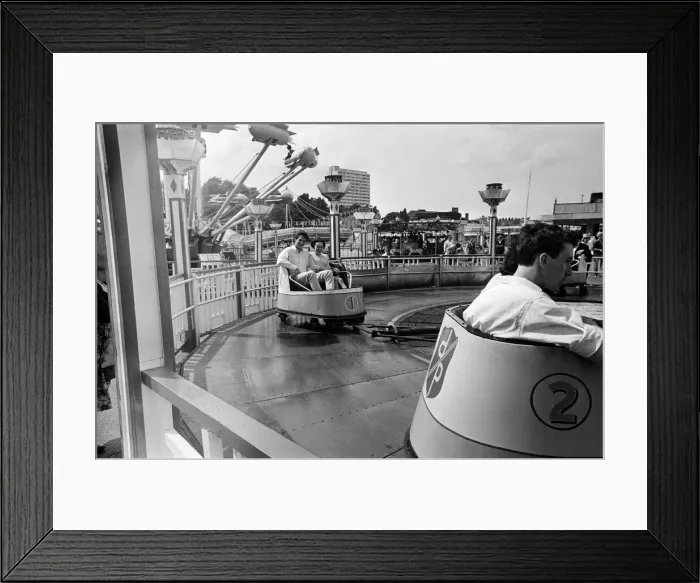 Framed Print : People enjoying the rides at Dreamland amusement park in Margate, Kent. 14th July 1966 Framed Print : People enjoying the rides at Dreamland amusement park in Margate, Kent. 14th July 1966
