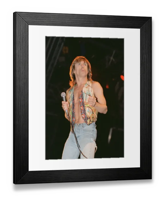 Framed Print : Iggy Pop (USA singer) performing at The Reading Rock Festival, Little Johns Farm