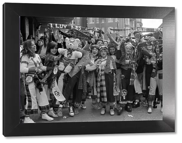 Bay City Rollers fans outside the Odeon Hammersmith after the groups concert