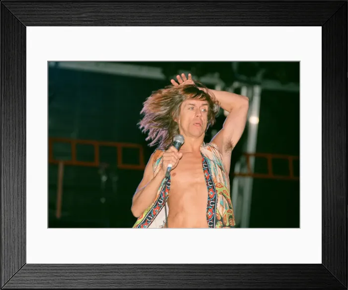 Framed Print : Iggy Pop (USA singer) performing at The Reading Rock Festival, Little Johns Farm Framed Print : Iggy Pop (USA singer) performing at The Reading Rock Festival, Little Johns Farm