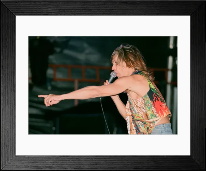 Framed Print : Iggy Pop (USA singer) performing at The Reading Rock Festival, Little Johns Farm Framed Print : Iggy Pop (USA singer) performing at The Reading Rock Festival, Little Johns Farm