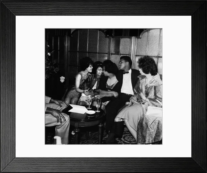 Framed Print : Cassius Clay aka (Muhammad Ali) pictured at the Piccadilly Hotel after beating Framed Print : Cassius Clay aka (Muhammad Ali) pictured at the Piccadilly Hotel after beating