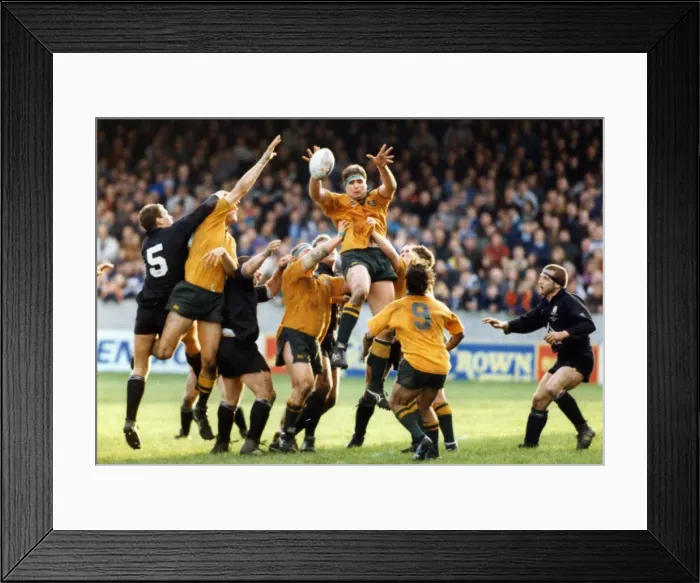 Framed Print : Neath 8-16 Australia, 1992 Australia rugby union tour of Europe