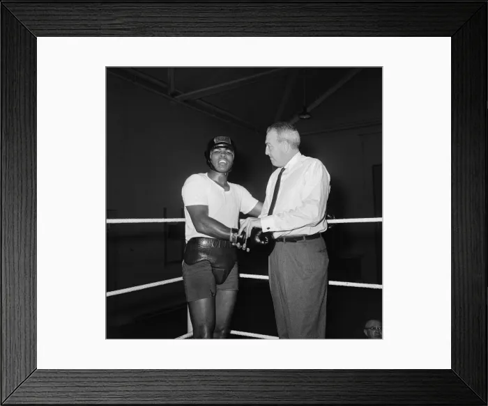 Framed Print : American boxer Cassius Clay Aka (Muhammad Ali) training for his non title bout against Framed Print : American boxer Cassius Clay Aka (Muhammad Ali) training for his non title bout against