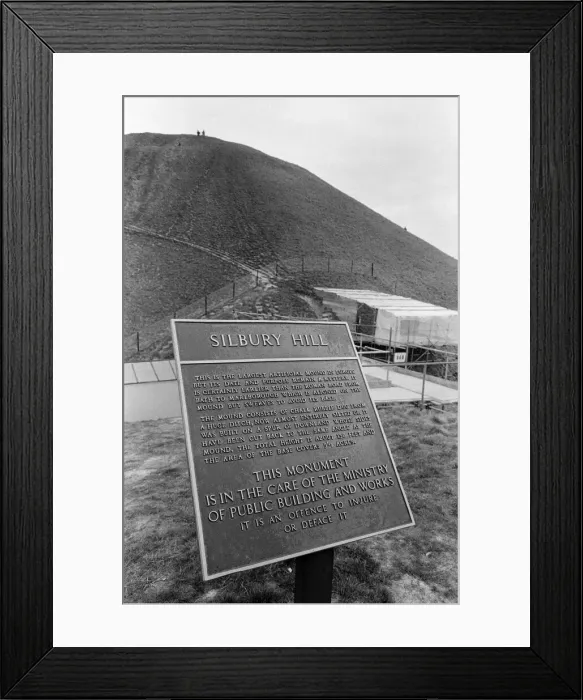 Framed Print : Excavation at Silbury Hill, Wiltshire, to be broadcast on the BBC. 7th April 1968 Framed Print : Excavation at Silbury Hill, Wiltshire, to be broadcast on the BBC. 7th April 1968