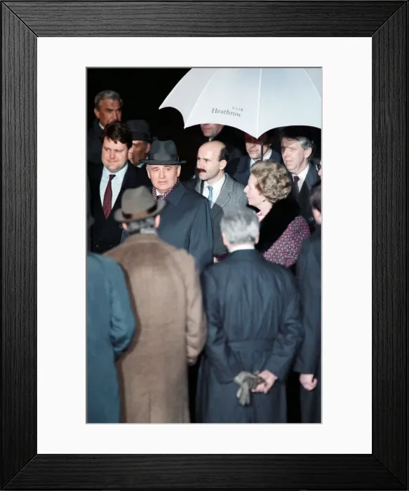 Framed Print : Margaret Thatcher meeting Mikhail Gorbachev, General Secretary of the Central Committee Framed Print : Margaret Thatcher meeting Mikhail Gorbachev, General Secretary of the Central Committee